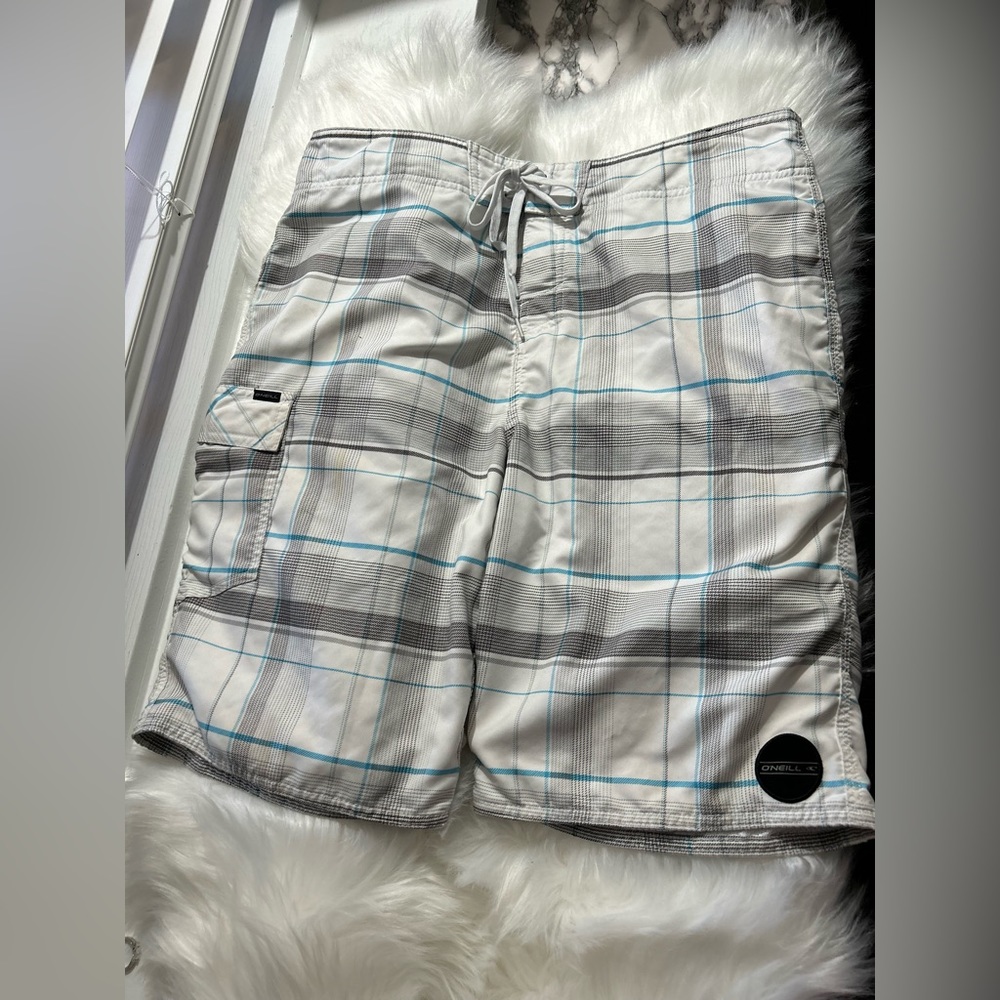 O’Neill Men’s Swim Trunks, Plaid Size 34